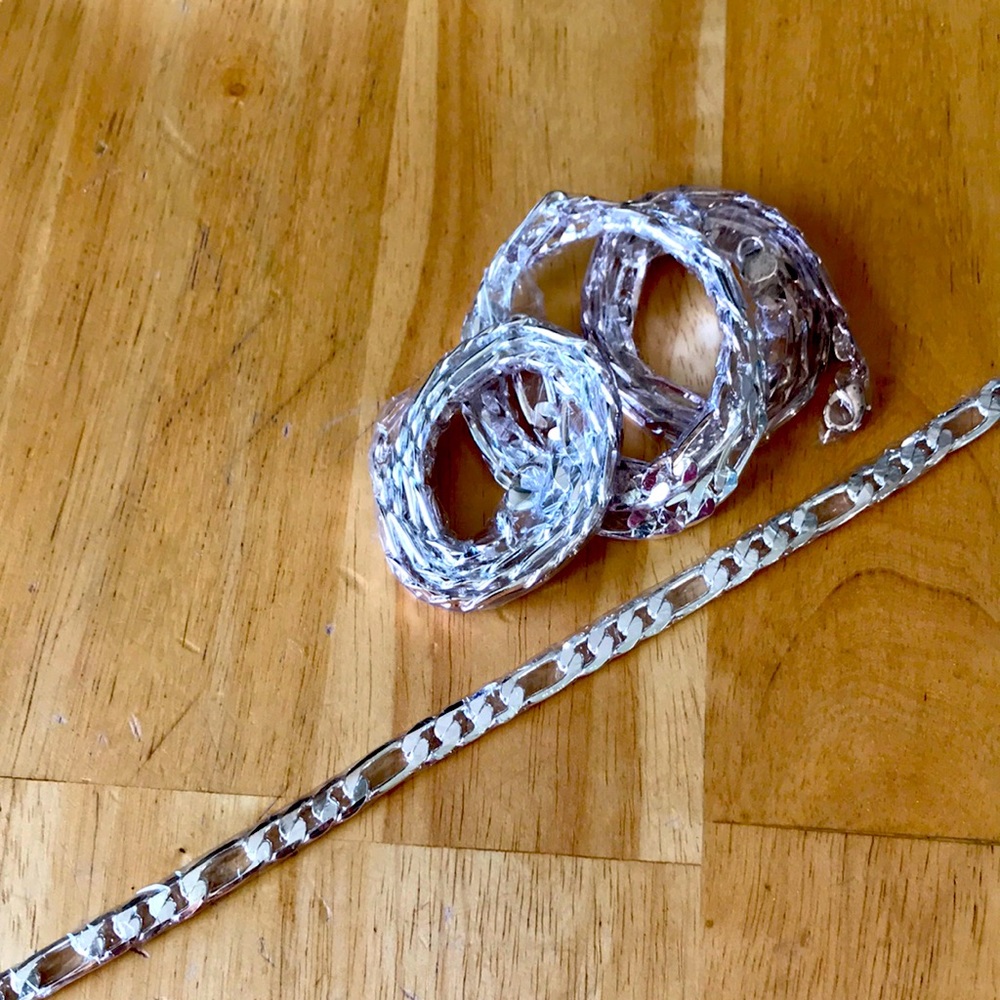 Figaro sterling silver chain